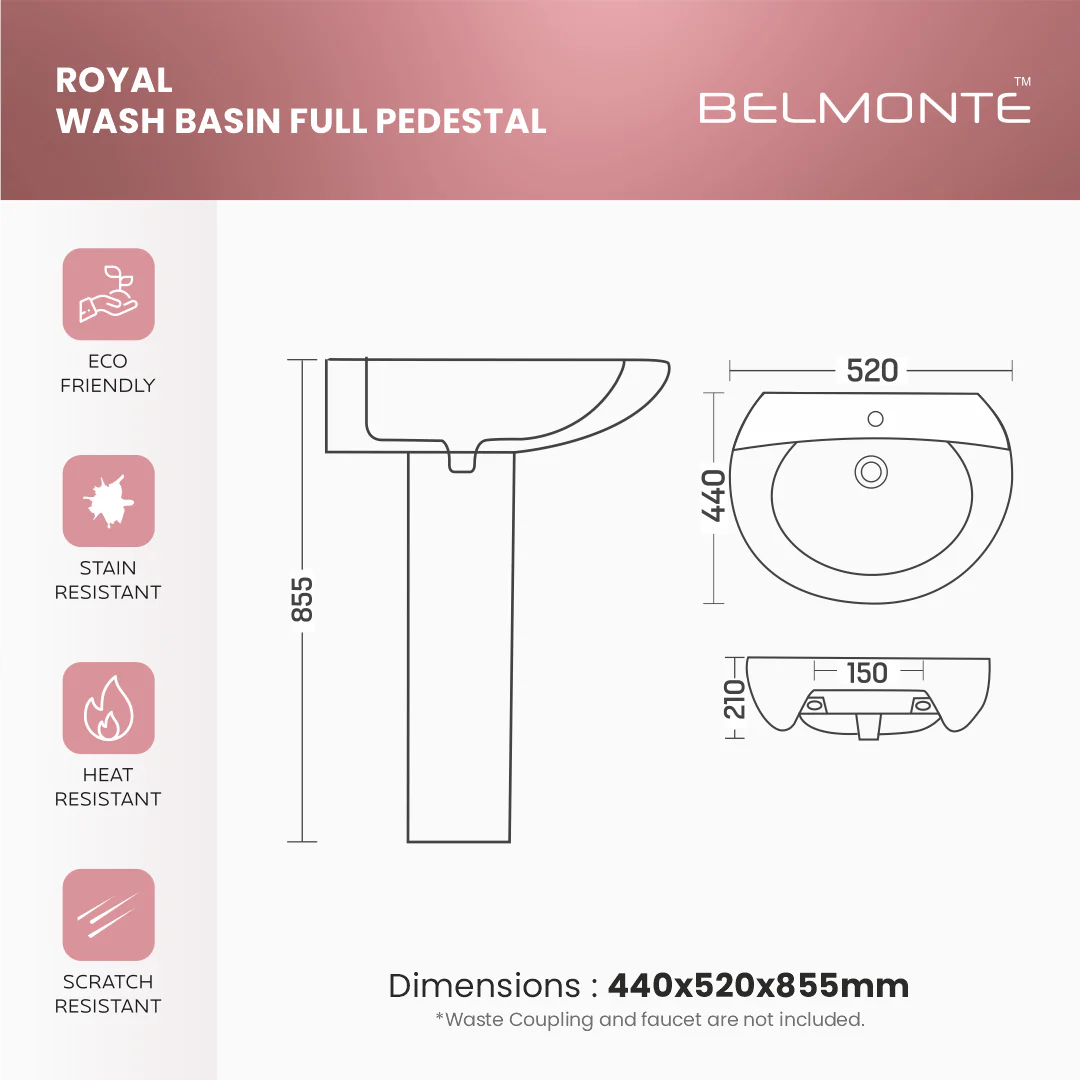 Basin Pedestal Set (Royal) - Image 7