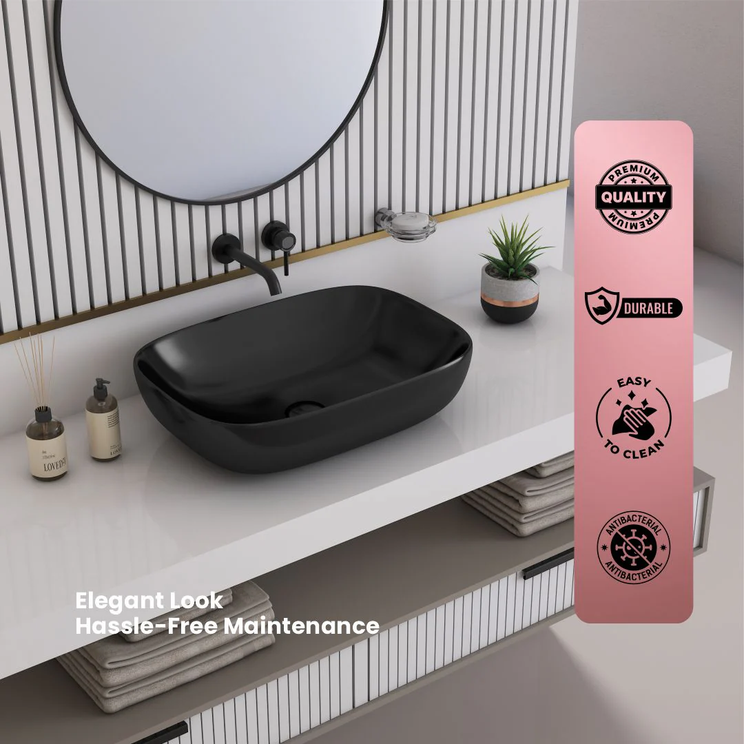 Black Counter Top Basin (Brezza TT) - Image 5