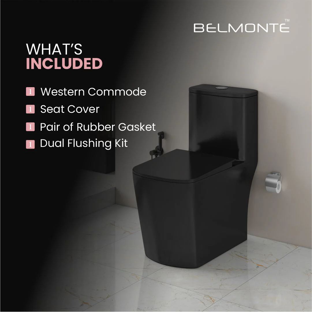 Black One Piece Commode (Opal-wd) - Image 4