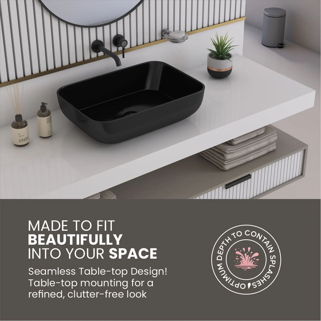 Black Table Top Basin (Battle TT) - Image 6