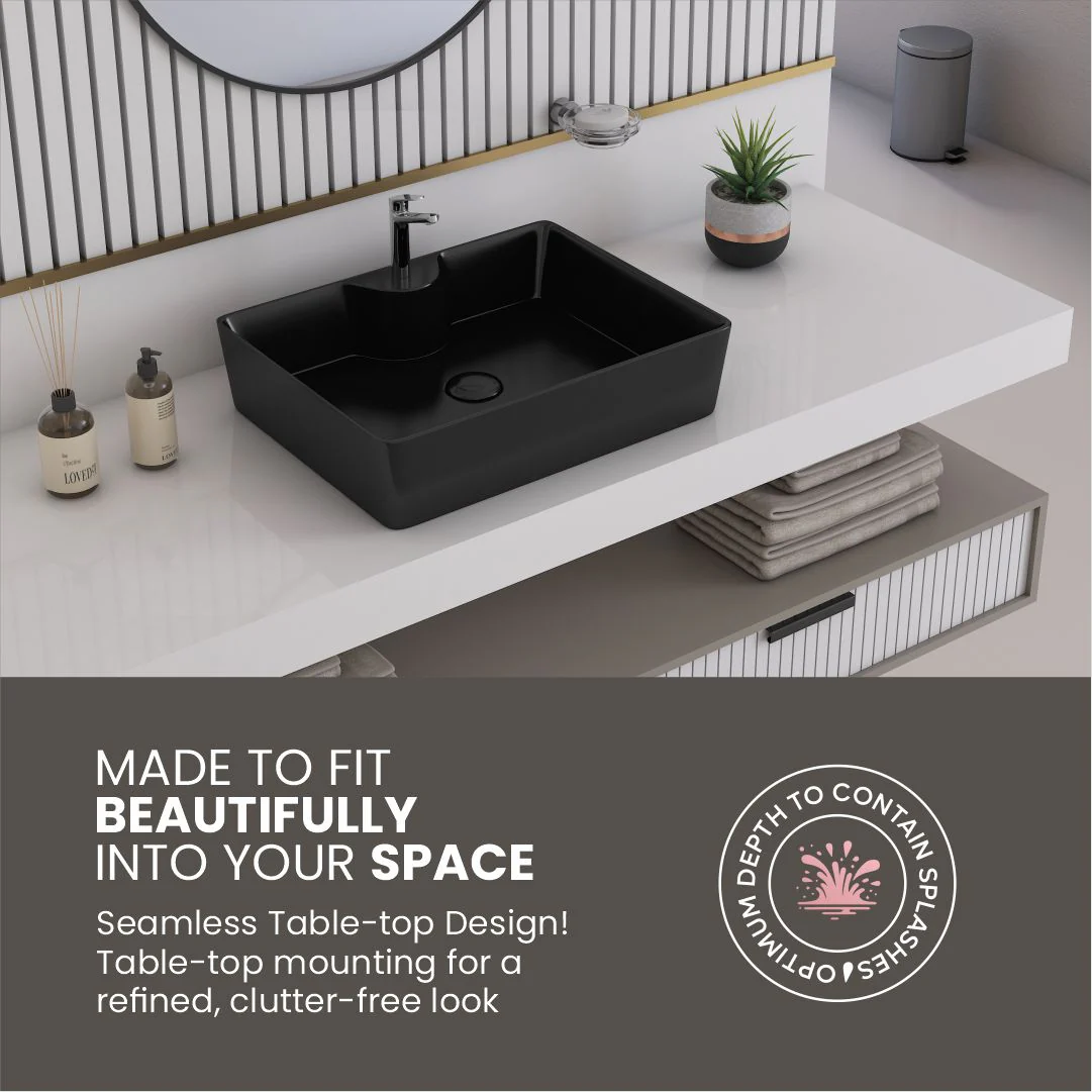 Black Table Top Basin (Fusion) - Image 6