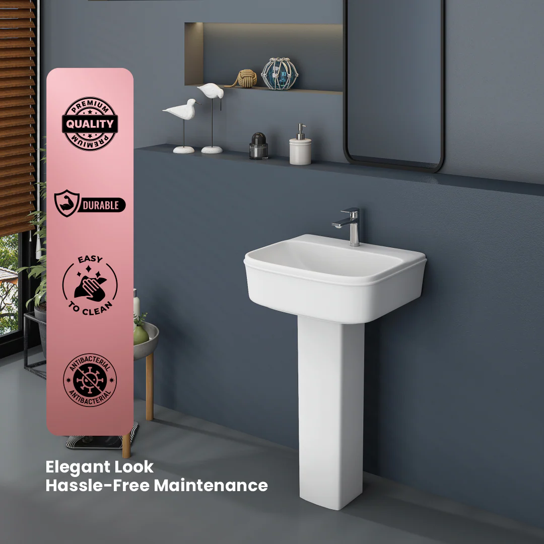 Ceramic Basin Pedestal Set (Martiz) - Image 3