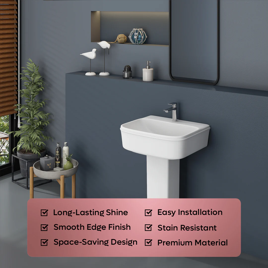 Ceramic Basin Pedestal Set (Martiz) - Image 5