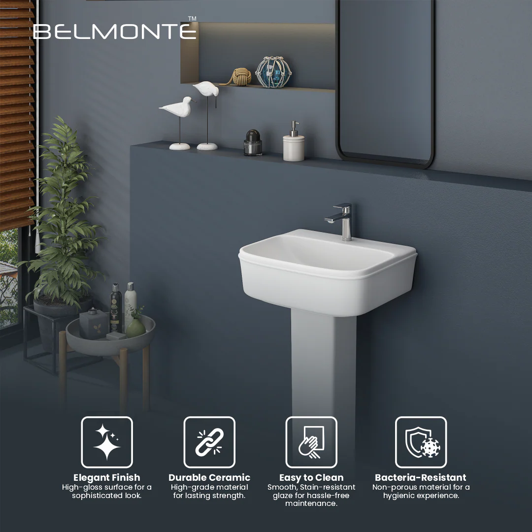 Ceramic Basin Pedestal Set (Martiz) - Image 6