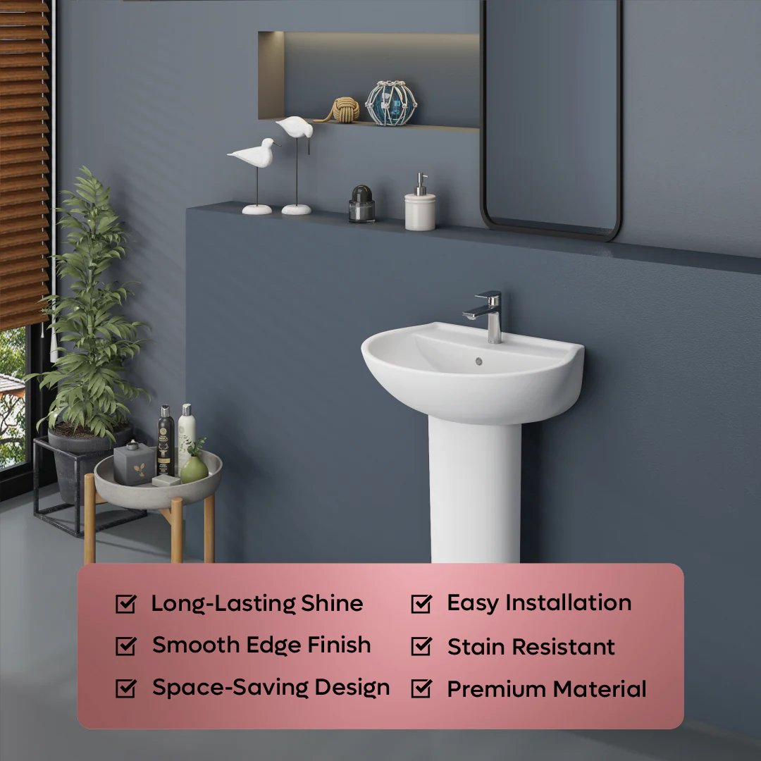 Ceramic Basin Pedestal Set (Simi) - Image 5