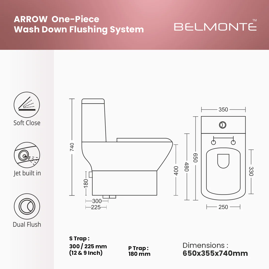 Ceramic Commode Toilet (Arrow) - Image 7