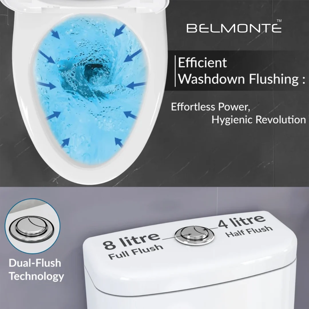 Ceramic Commode Toilet (Square) - Image 3