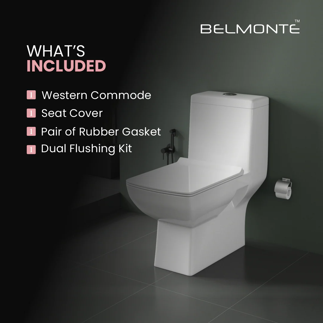 Ceramic Commode Toilet (Square) - Image 4