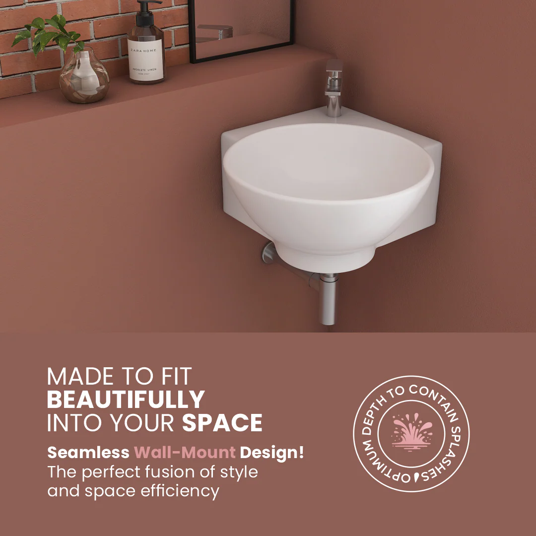 Ceramic Corner Basin (Roma) - Image 3