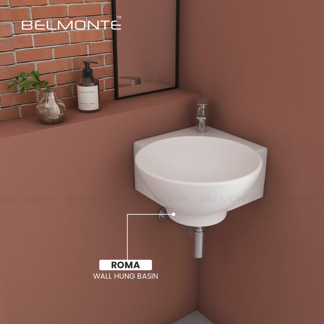 Ceramic Corner Basin (Roma) - Image 6