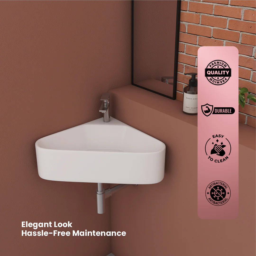 Ceramic Corner Basin (Trio) - Image 2