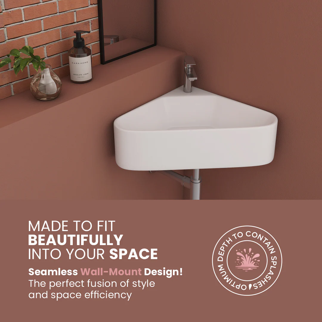 Ceramic Corner Basin (Trio) - Image 3
