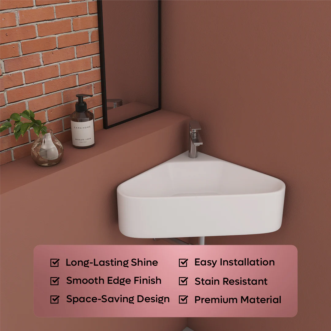 Ceramic Corner Basin (Trio) - Image 4