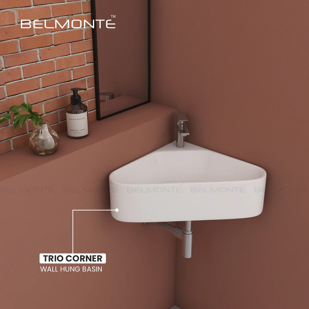 Ceramic Corner Basin (Trio) - Image 6