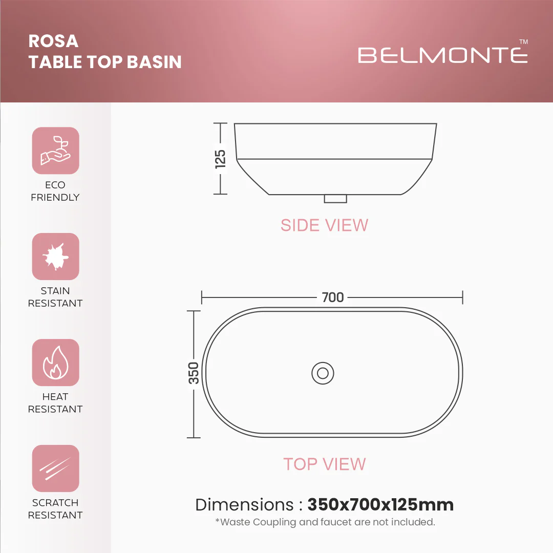 Ceramic Counter Top Basin Big Size (Rossa) - Image 2