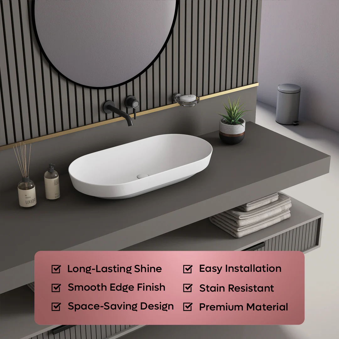 Ceramic Counter Top Basin Big Size (Rossa) - Image 6
