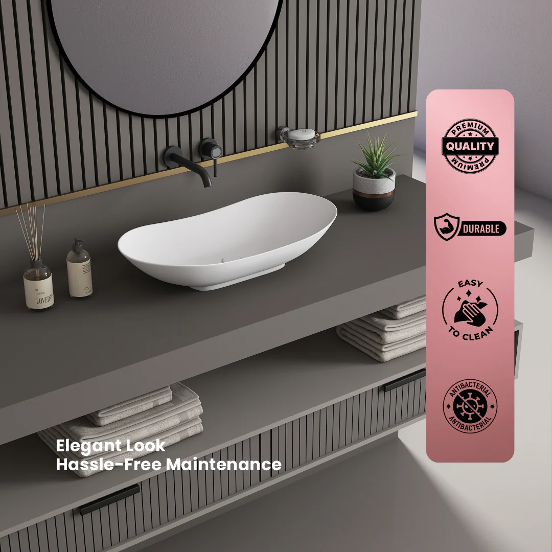 Ceramic Counter Top Basin Big Size (Wave) - Image 2