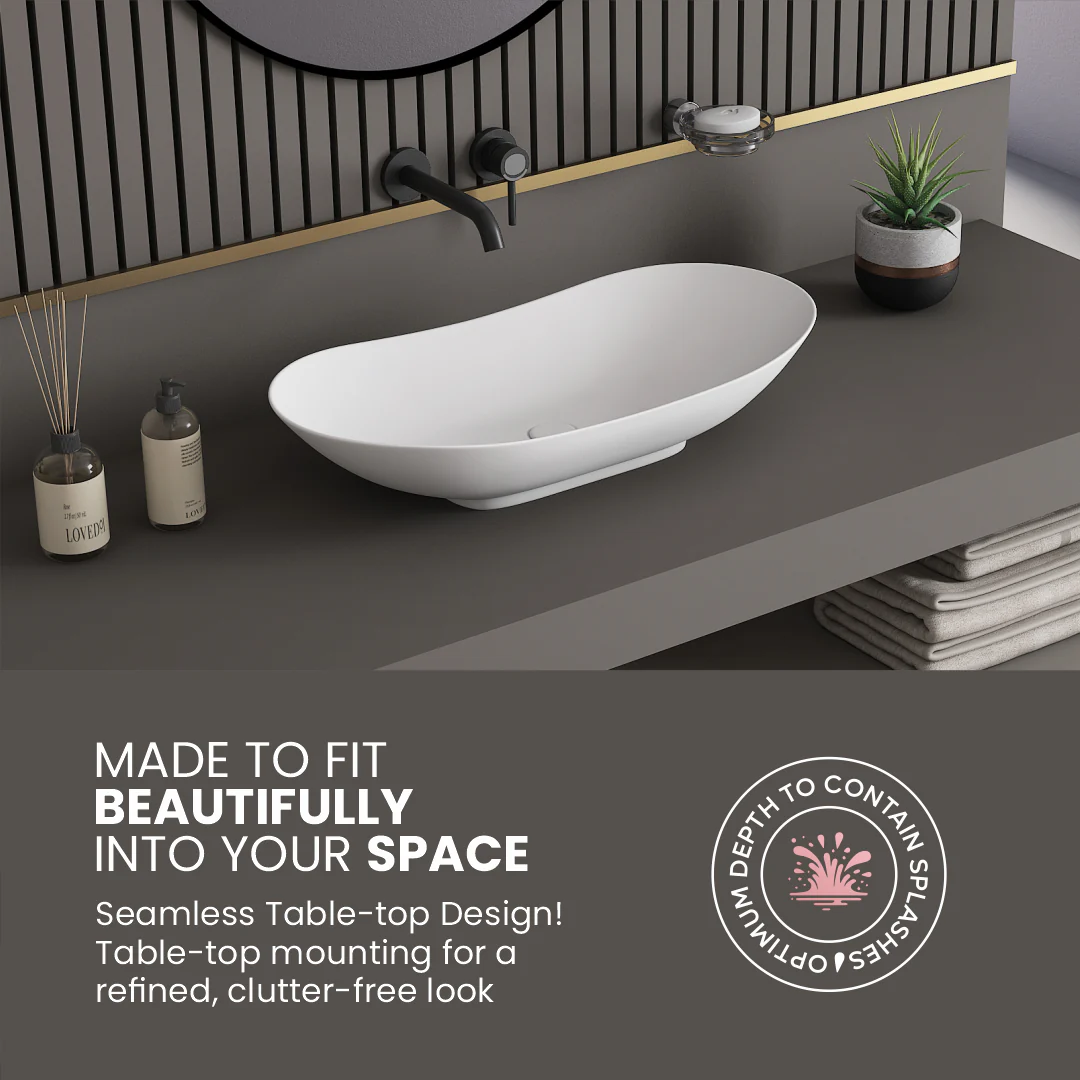 Ceramic Counter Top Basin Big Size (Wave) - Image 3