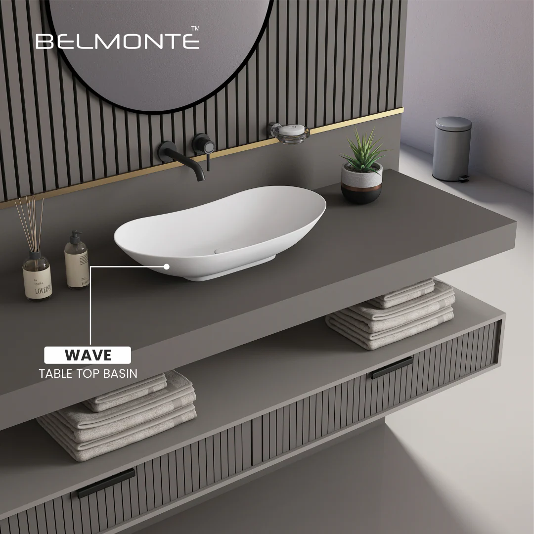 Ceramic Counter Top Basin Big Size (Wave) - Image 6