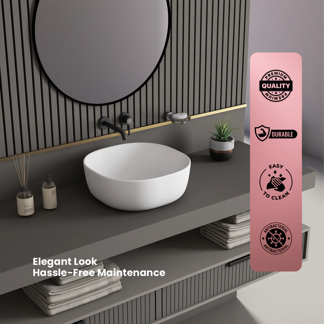 Ceramic Counter Top Basin (Olive) - Image 7