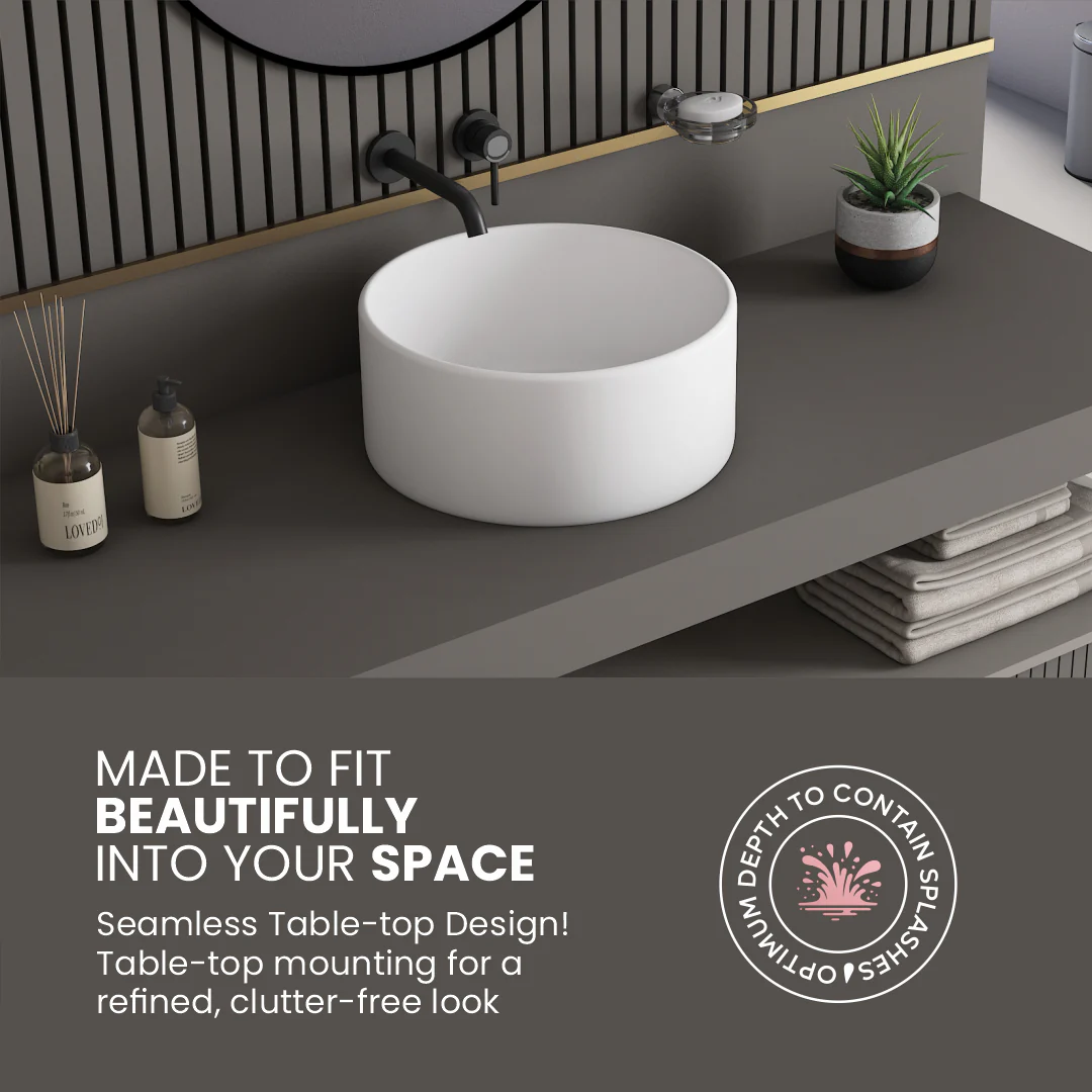 Ceramic Counter Top Basin (Orange) - Image 3