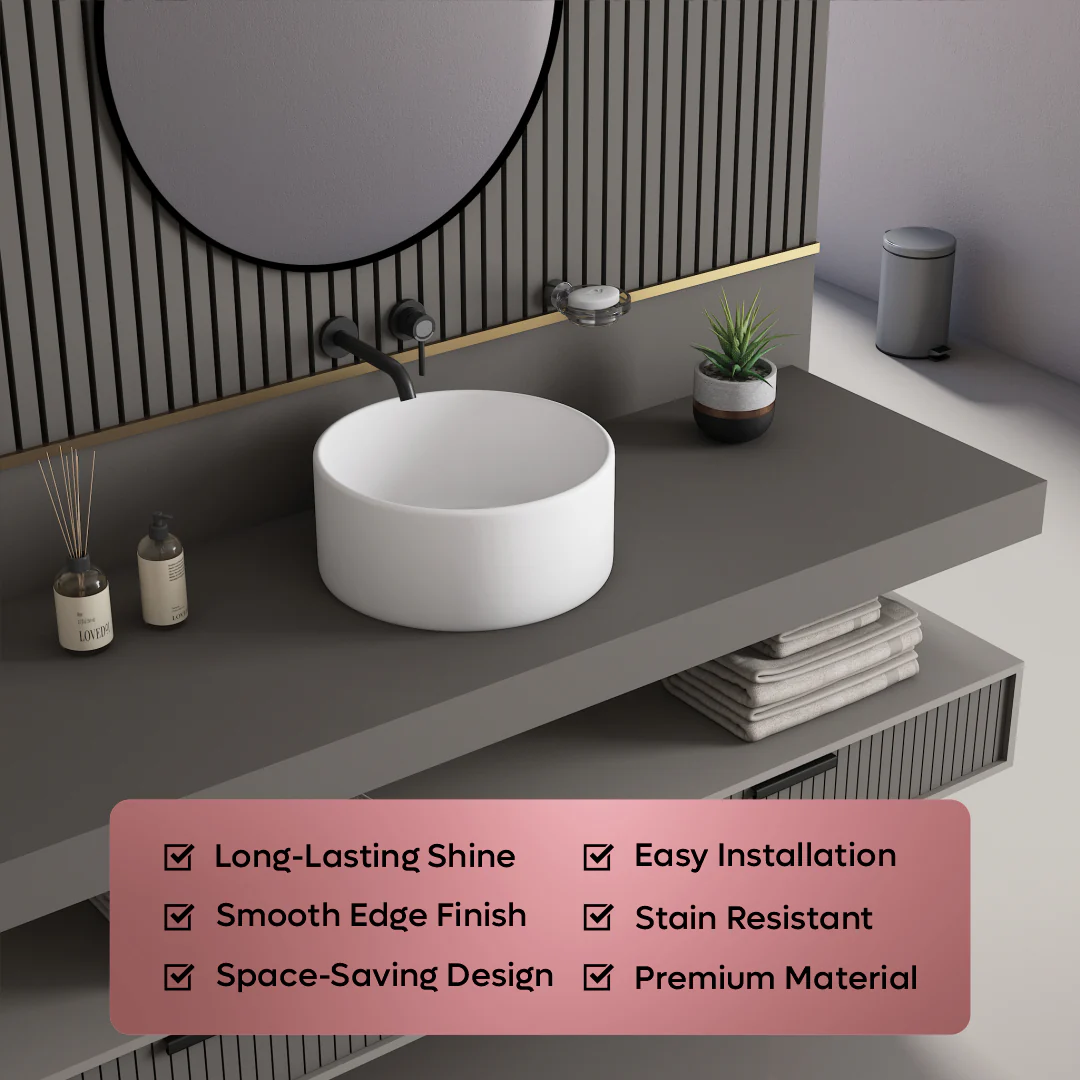 Ceramic Counter Top Basin (Orange) - Image 4
