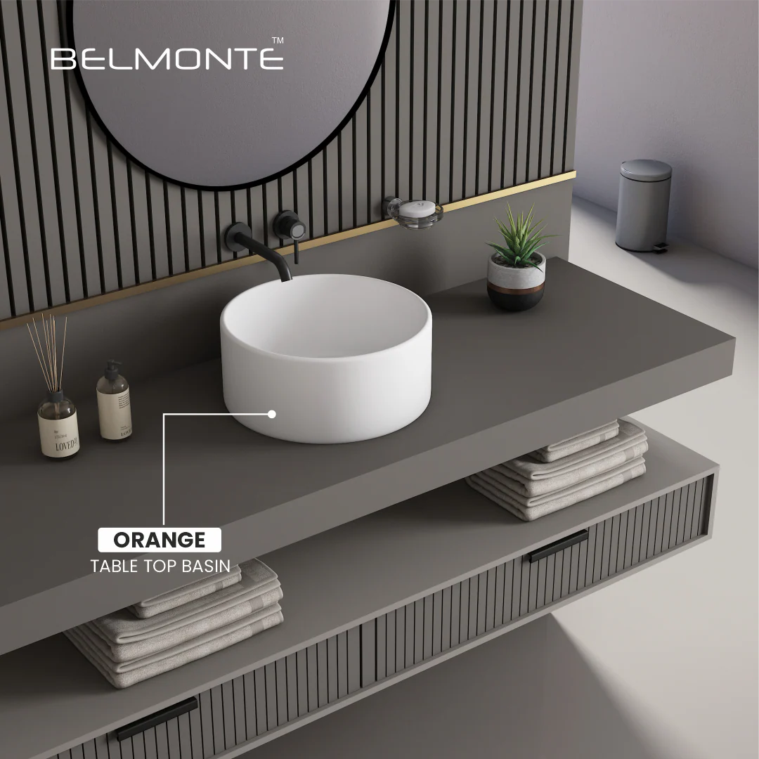 Ceramic Counter Top Basin (Orange) - Image 6