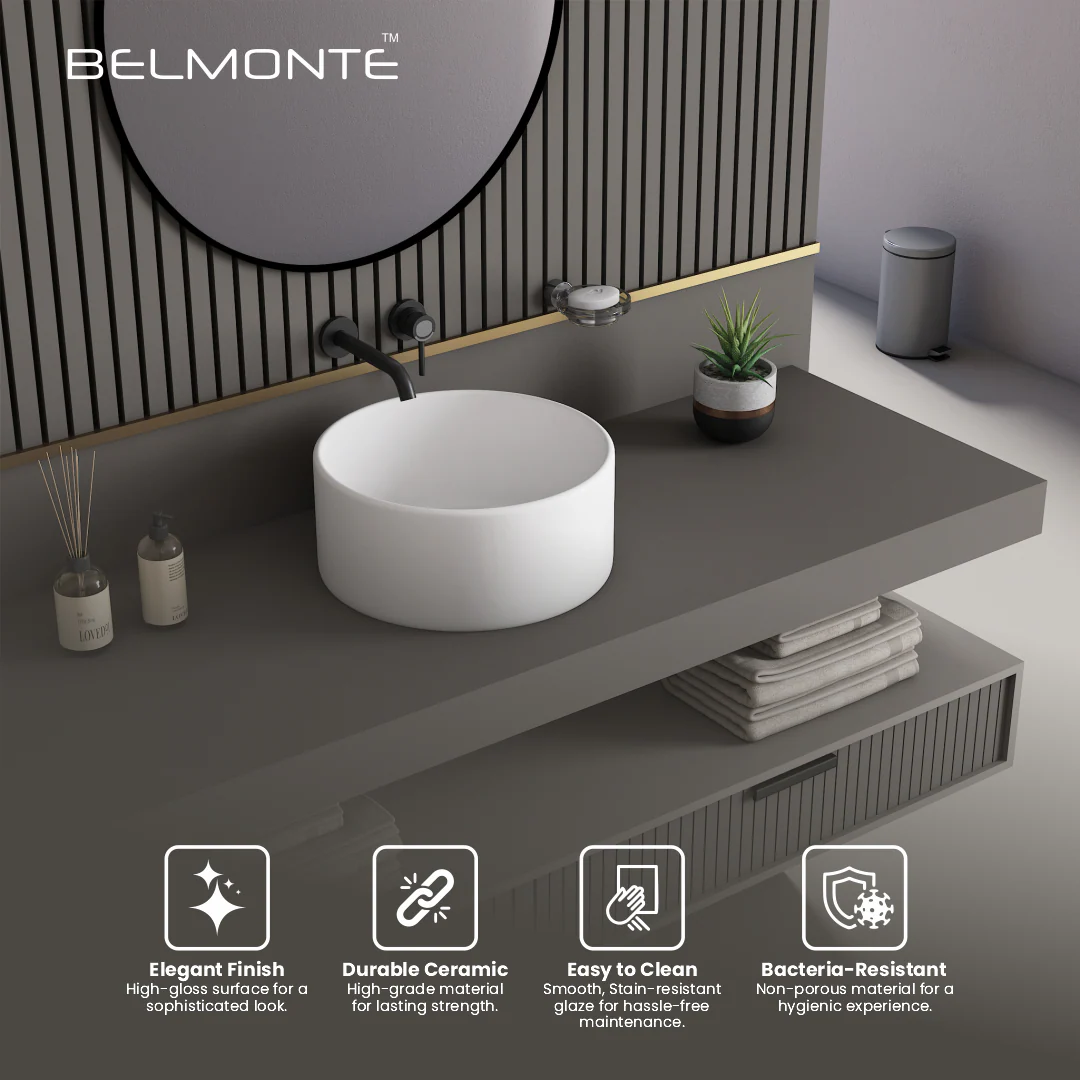 Ceramic Counter Top Basin (Orange) - Image 8