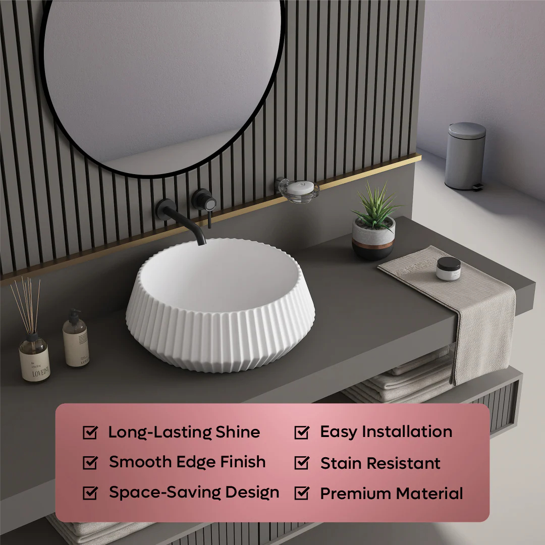 Ceramic Counter Top Basin (Orbit) - Image 7