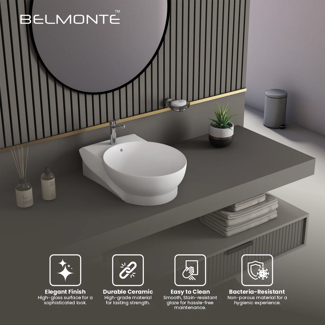 Ceramic Counter Top Basin (Ovo) - Image 3