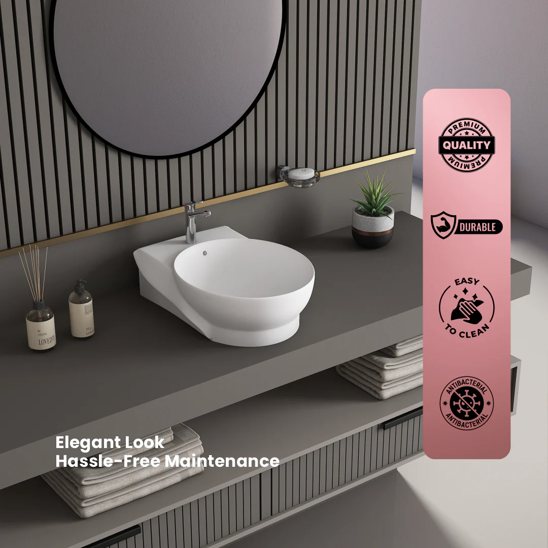 Ceramic Counter Top Basin (Ovo) - Image 4