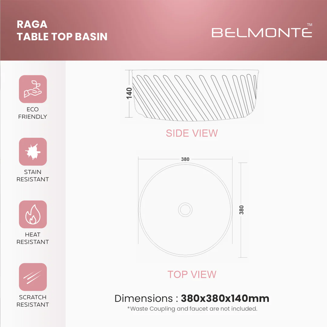 Ceramic Counter Top Basin (Raga) - Image 3