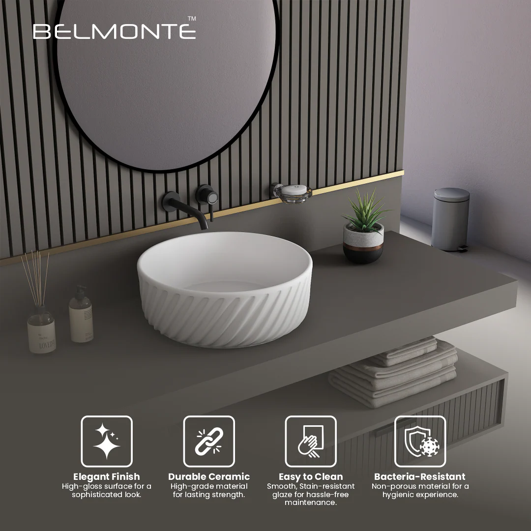 Ceramic Counter Top Basin (Raga) - Image 4