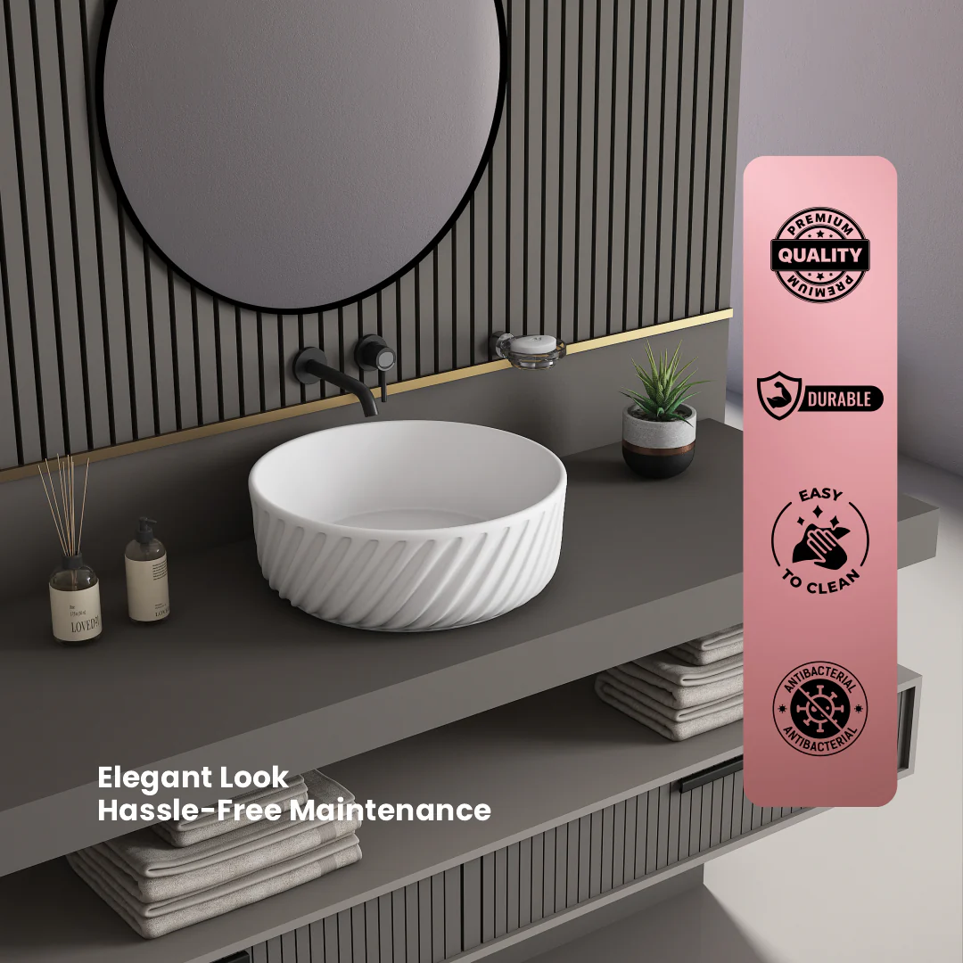 Ceramic Counter Top Basin (Raga) - Image 5