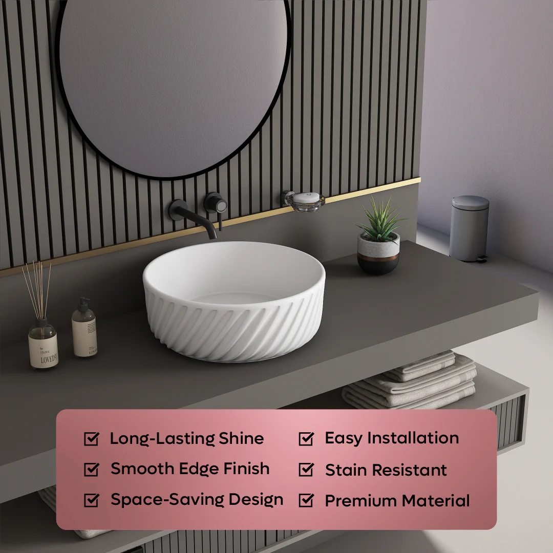 Ceramic Counter Top Basin (Raga) - Image 7