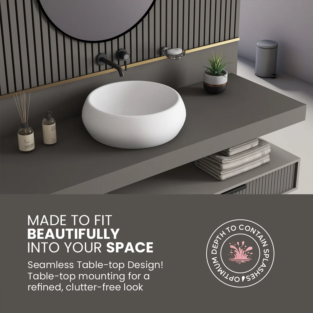 Ceramic Counter Top Basin (Retro) - Image 3