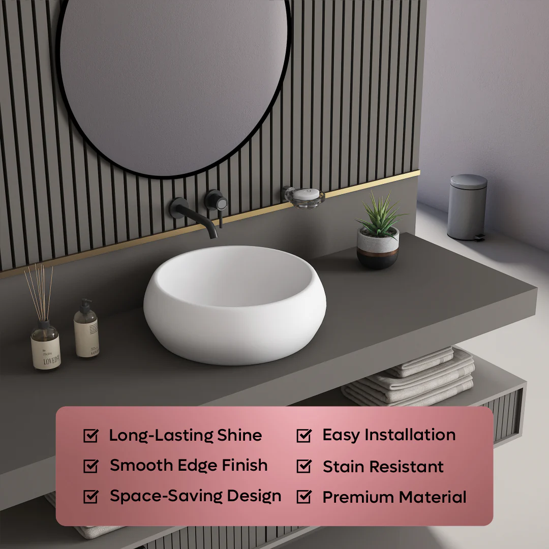 Ceramic Counter Top Basin (Retro) - Image 4
