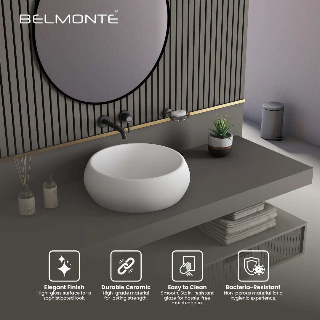 Ceramic Counter Top Basin (Retro) - Image 8