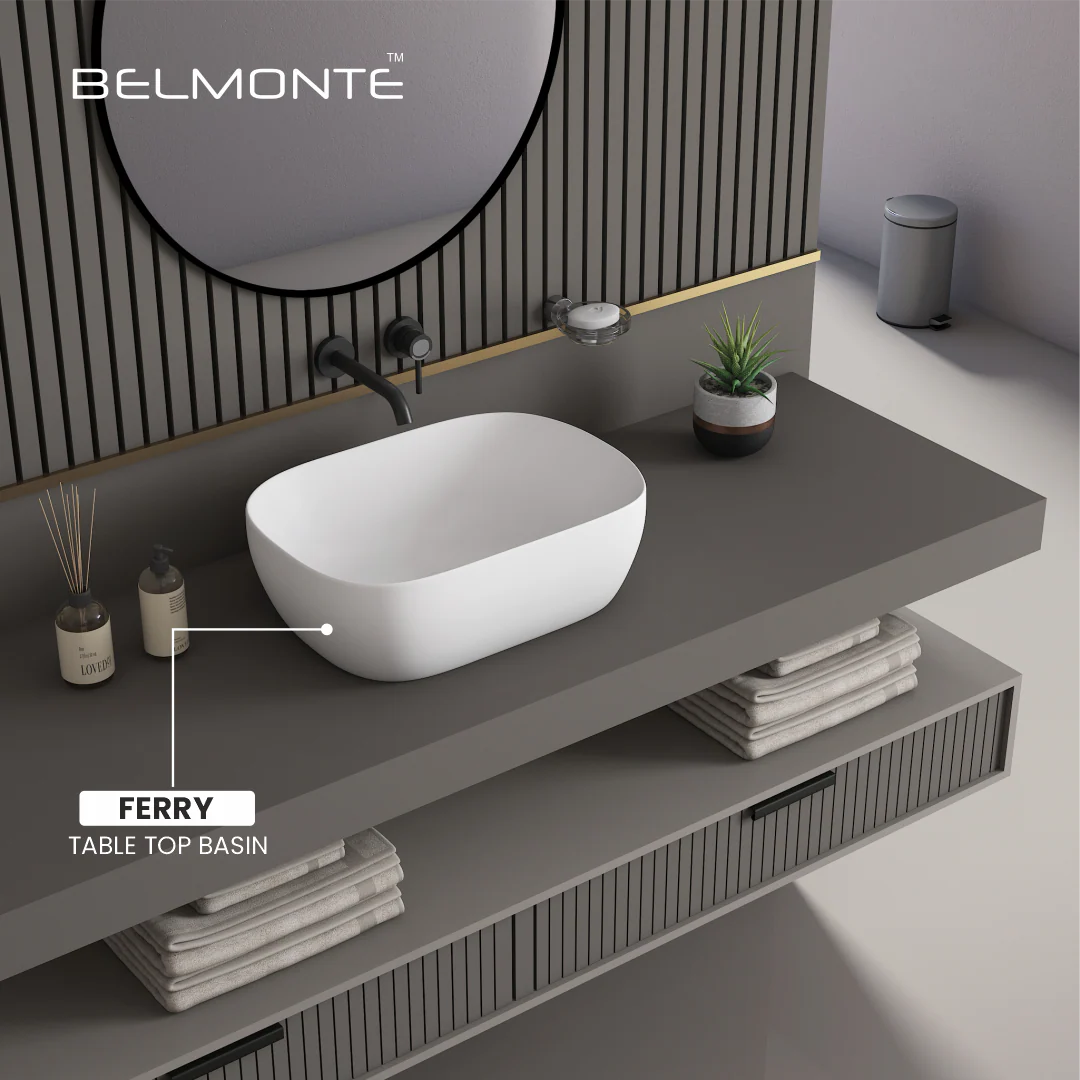 Ceramic Counter Top Basin Small Size (Ferry) - Image 5