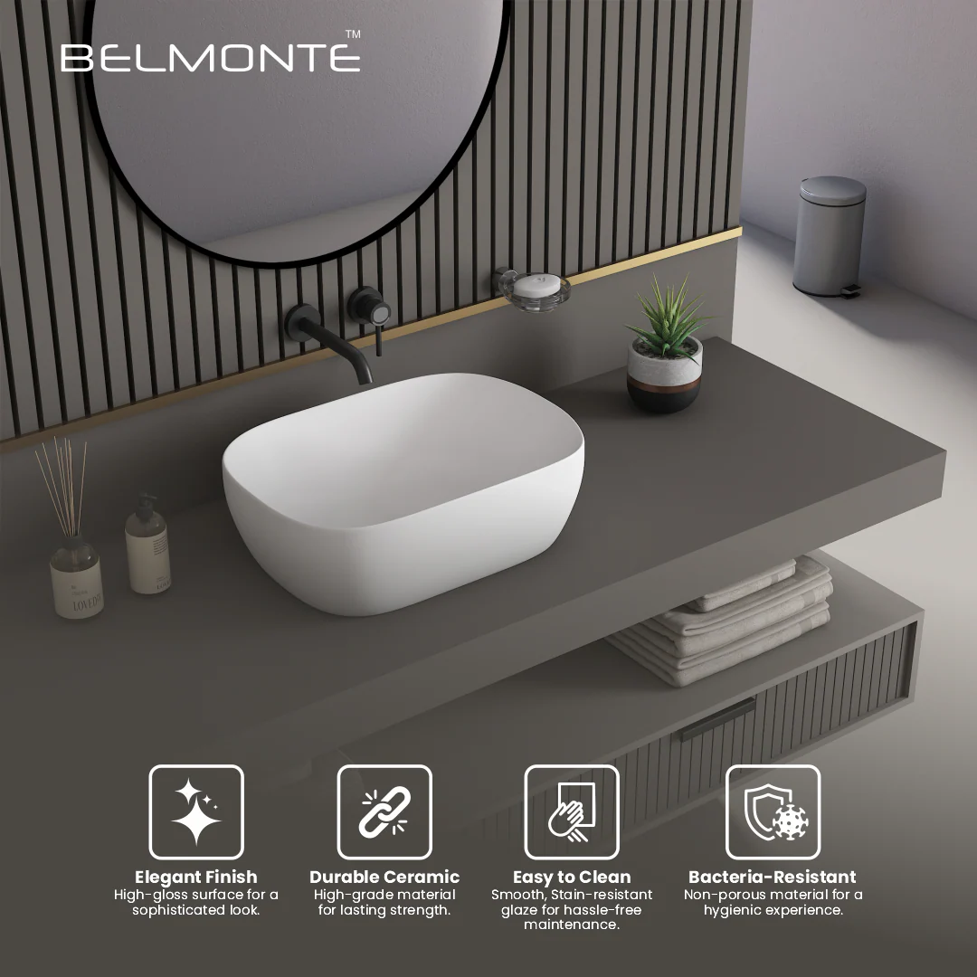 Ceramic Counter Top Basin Small Size (Ferry) - Image 7