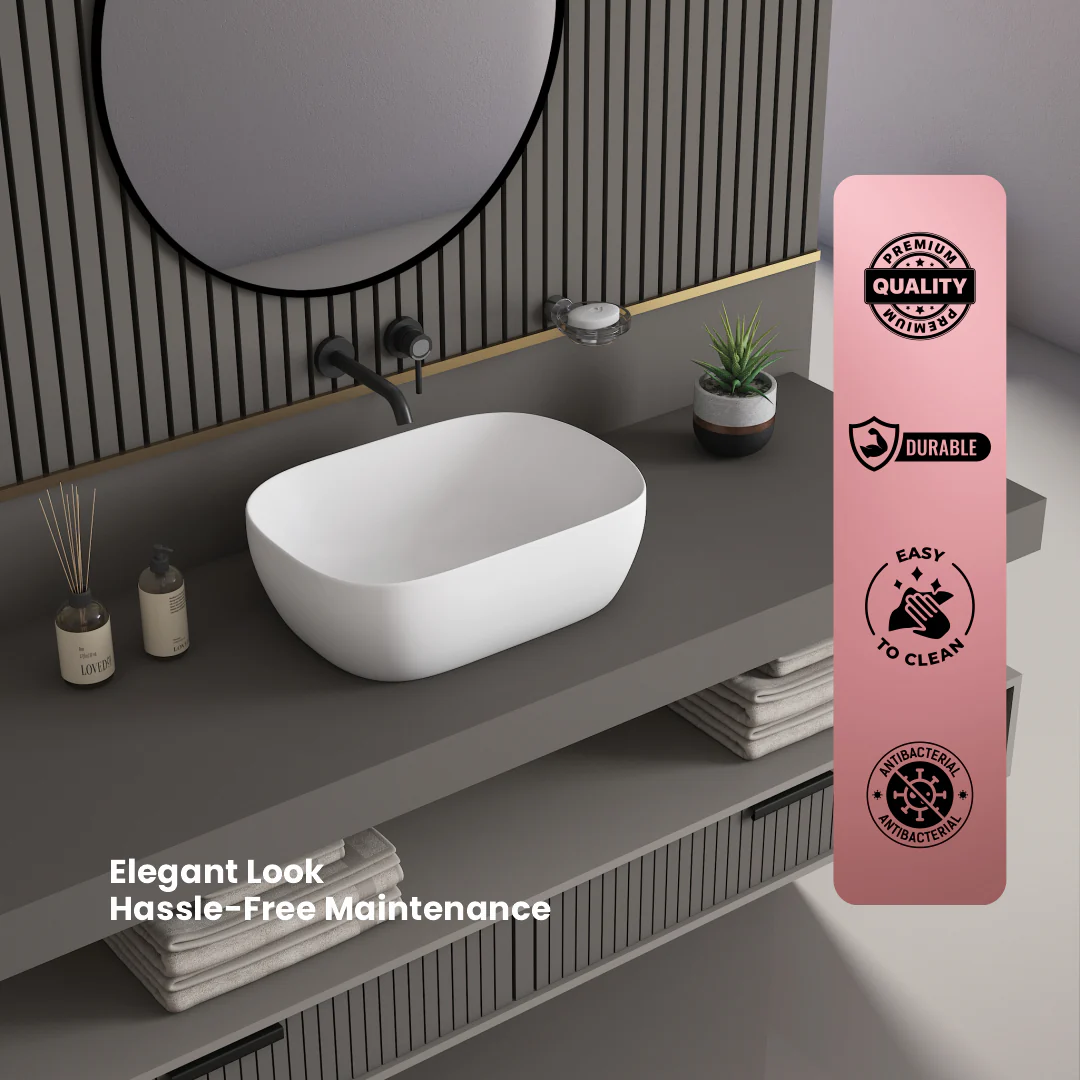 Ceramic Counter Top Basin Small Size (Ferry) - Image 8