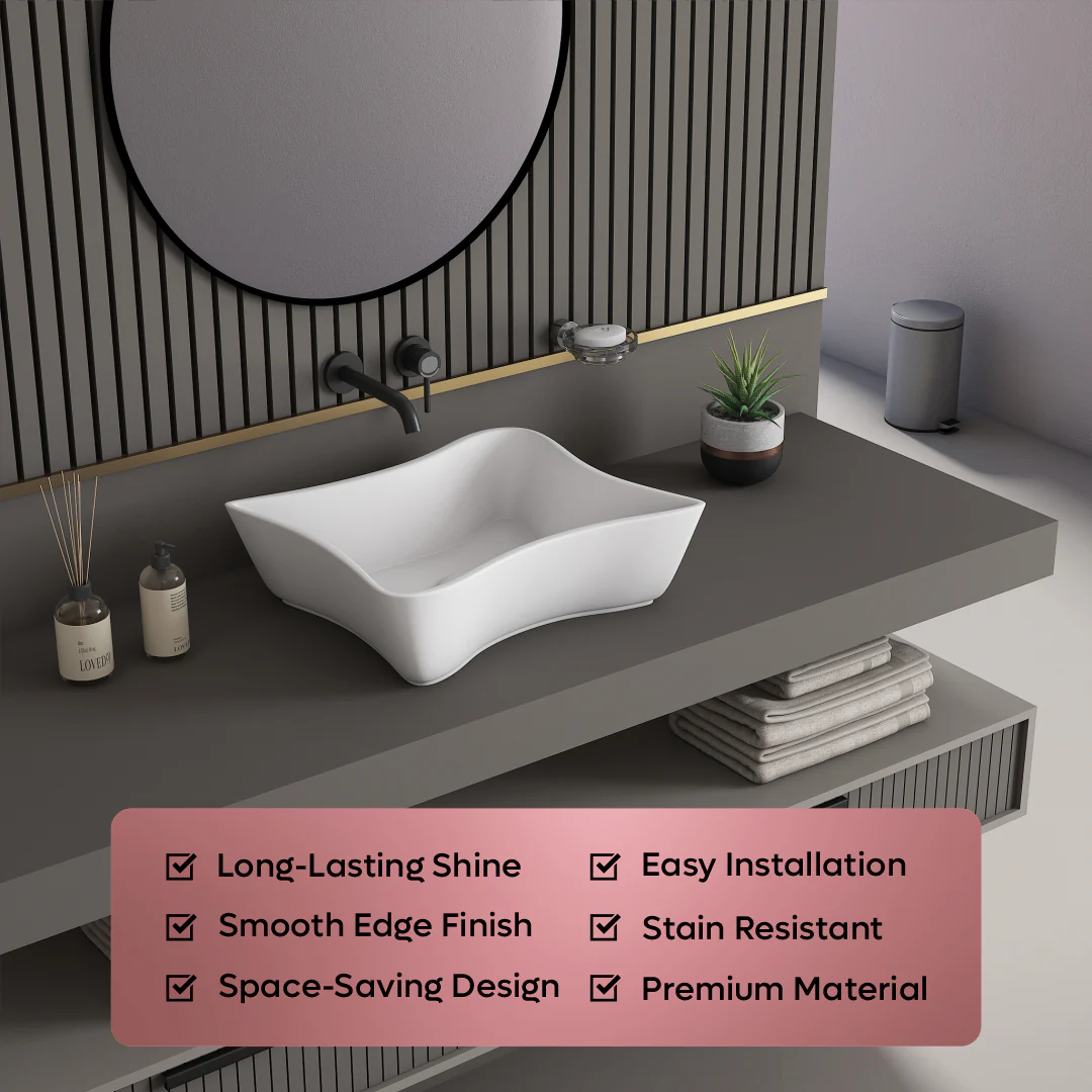 Ceramic Counter Top Basin Small Size (Gracy) - Image 3