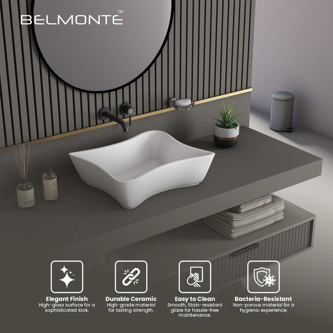 Ceramic Counter Top Basin Small Size (Gracy) - Image 7