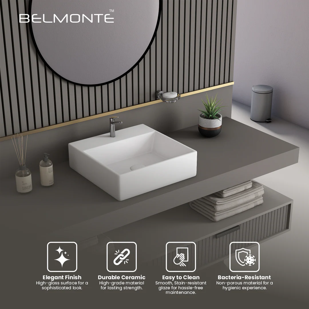 Ceramic Counter Top Basin Small Size (Minova) - Image 4