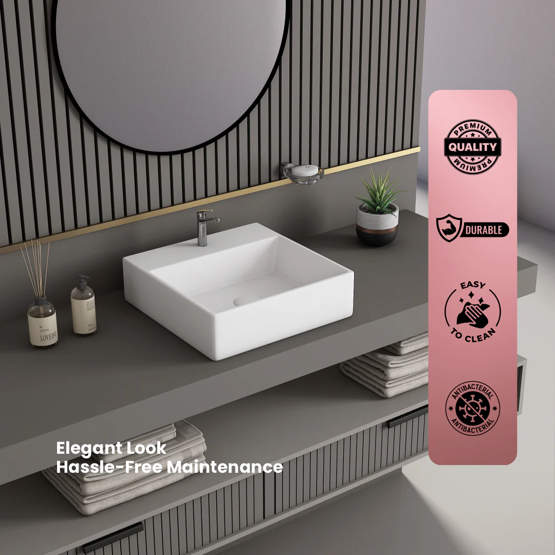 Ceramic Counter Top Basin Small Size (Minova) - Image 7