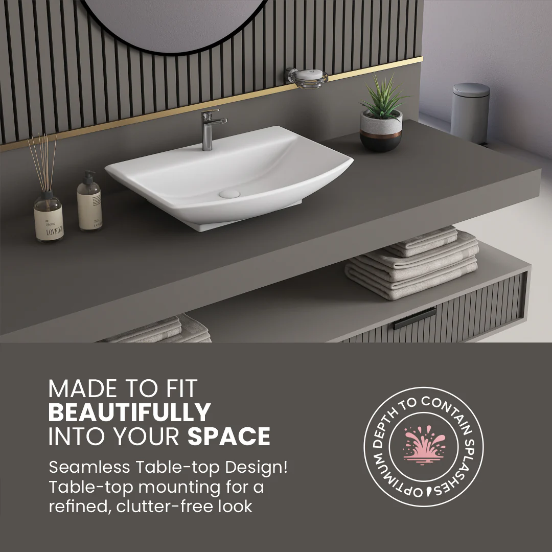 Ceramic Table Top Basin (Gloria) - Image 4