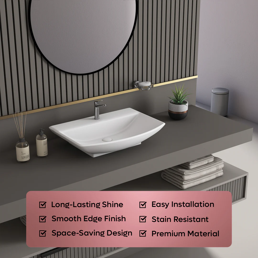 Ceramic Table Top Basin (Gloria) - Image 5