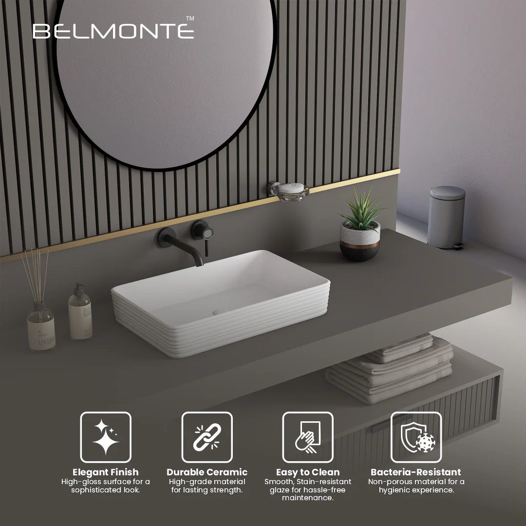 Ceramic Table Top Basin (Harp) - Image 4