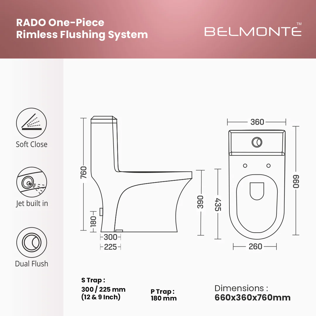 Ceramic Western Toilet (Rado) - Image 7