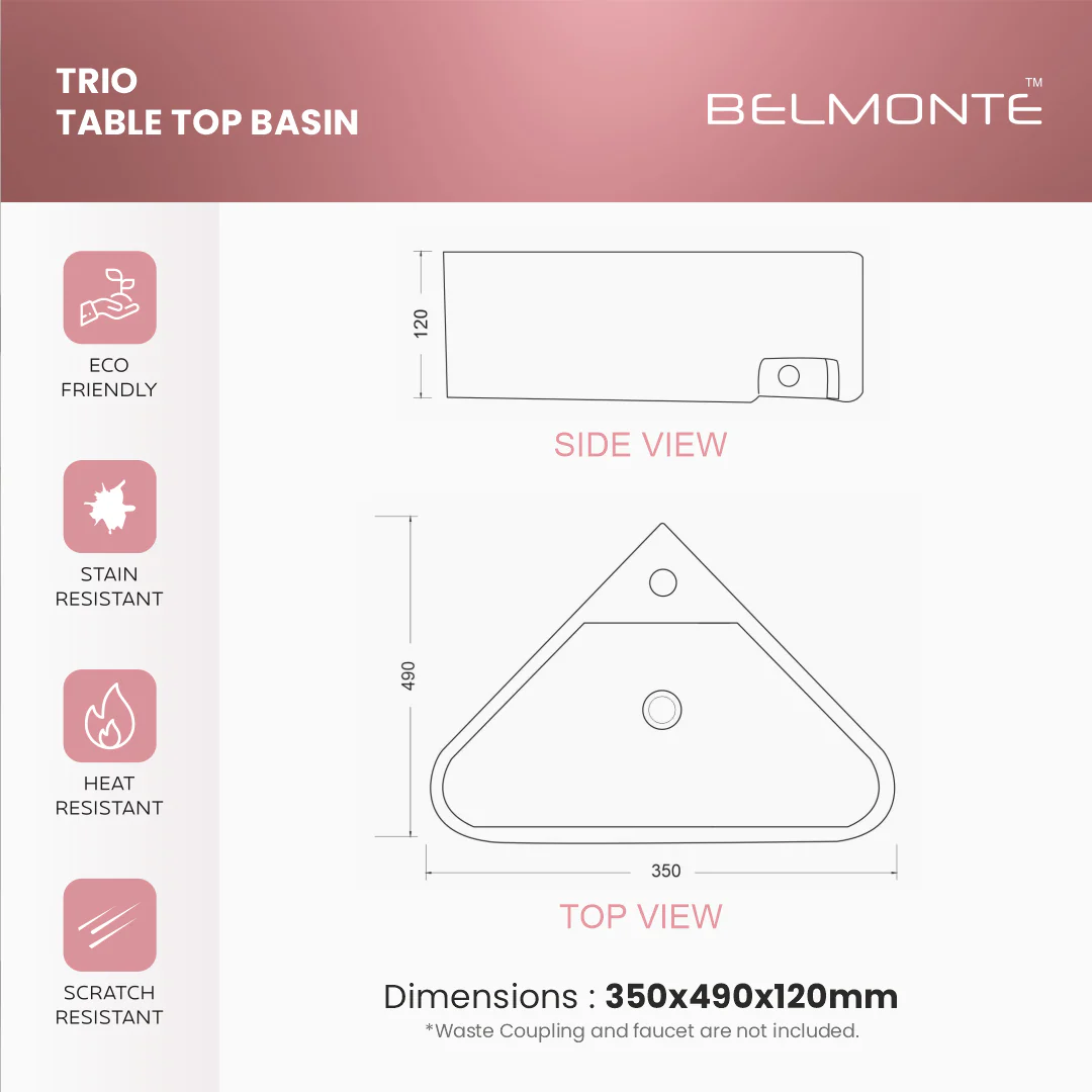 Counter Top Basin (Trio) - Image 7